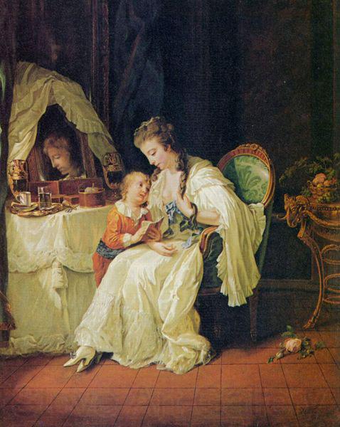 Johann Heinrich Wilhelm Tischbein Familienszene Norge oil painting art